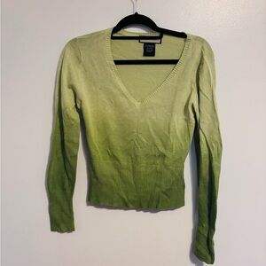 Great American Sweater Co green ombré sweater size large v neck